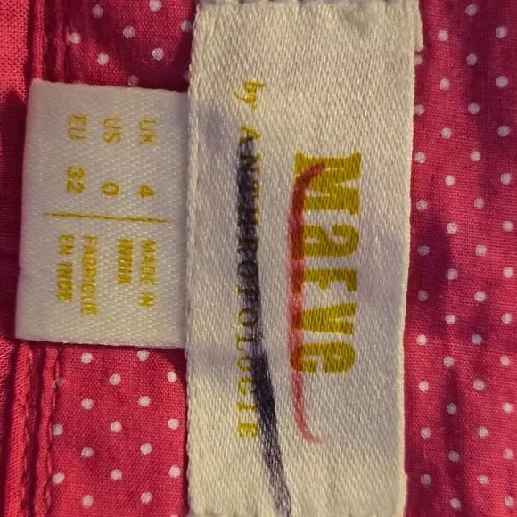 Anthropologie Maeve Urban Outfitters Hot Pink Magenta Mini Skirt Ruffles Size 4 - Picture 6 of 10